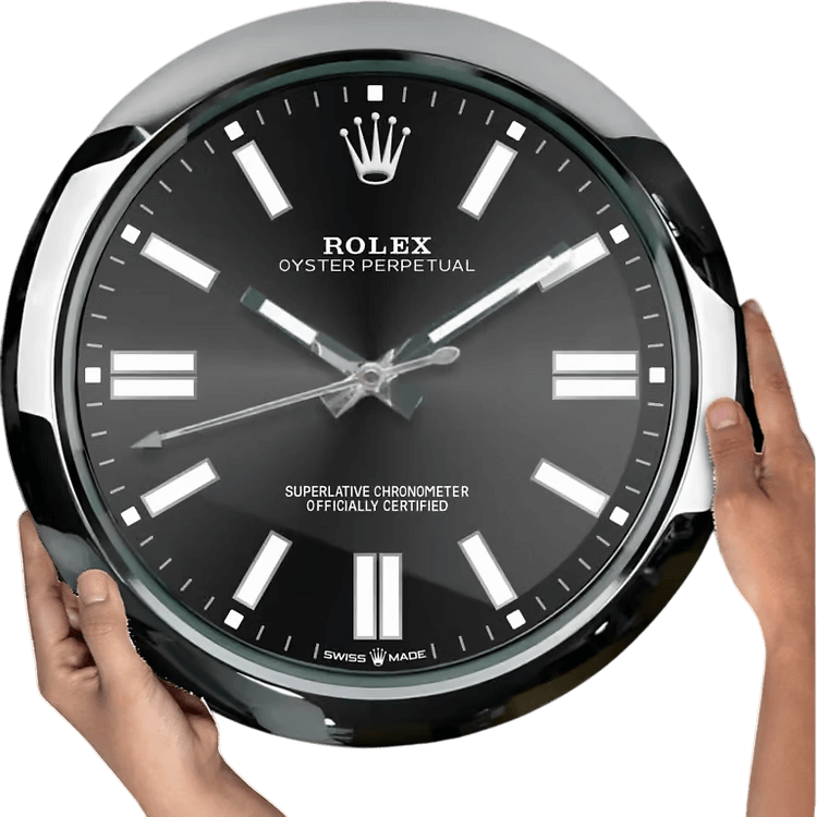 Deluxe wall clock inspired by Rolex oyster perpetual - elegance and precision