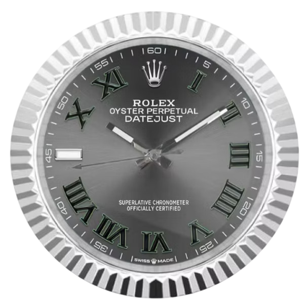 🕰️ Horloge Murale Rolex Datejust Wimbledon ⌚ Acier – Style Luxe & Élégance