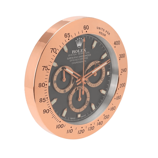 Horloge Murale Élégante et Précise - Modèle Daytona Inspiré de la Montre Iconique - Passeport Cases