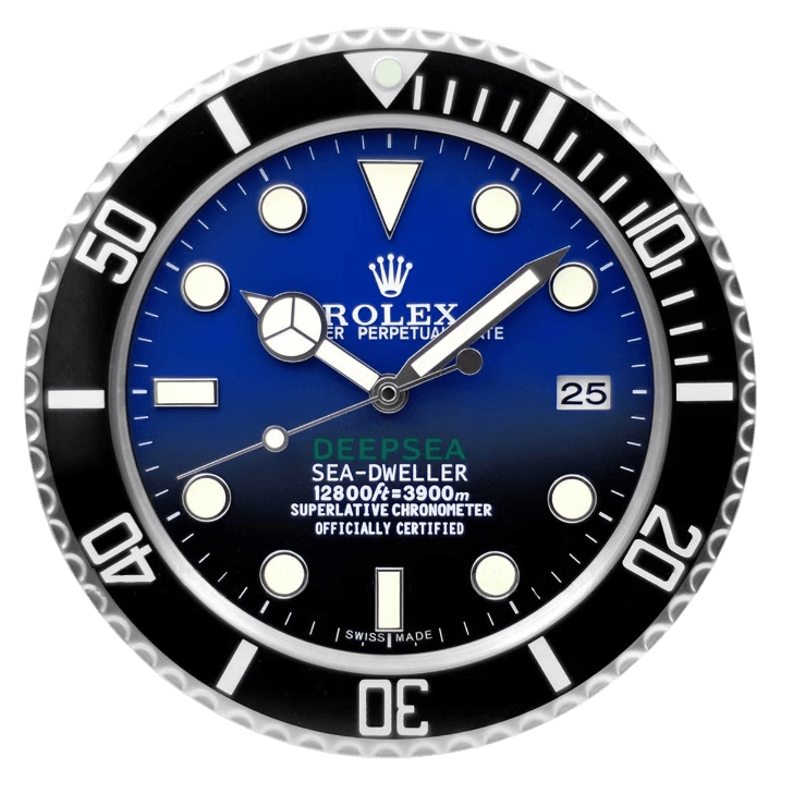 Horloge Murale de Luxe Rolex Deepsea pour Intérieurs Élégants - Passeport Cases