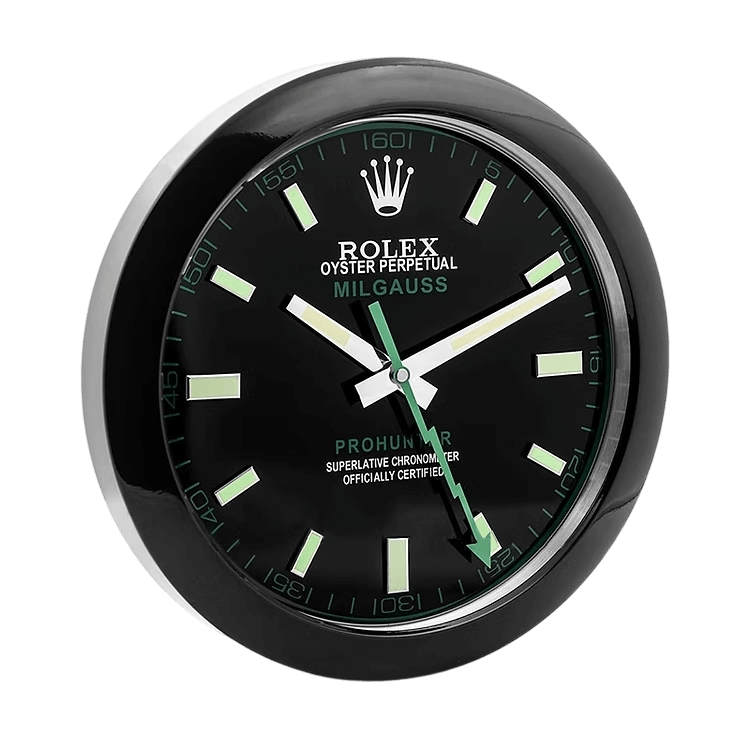 Horloge Murale Moderne Design Élégant - Milgauss Noir Intégral - Passeport Cases