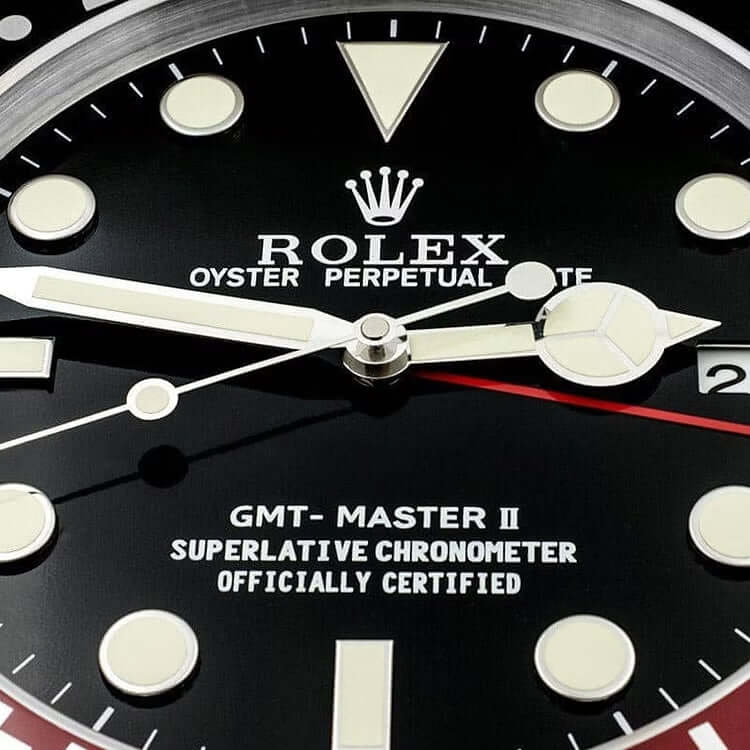 Horloge Murale Luxe - Style Rolex GMT Master II Coca - Passeport Cases