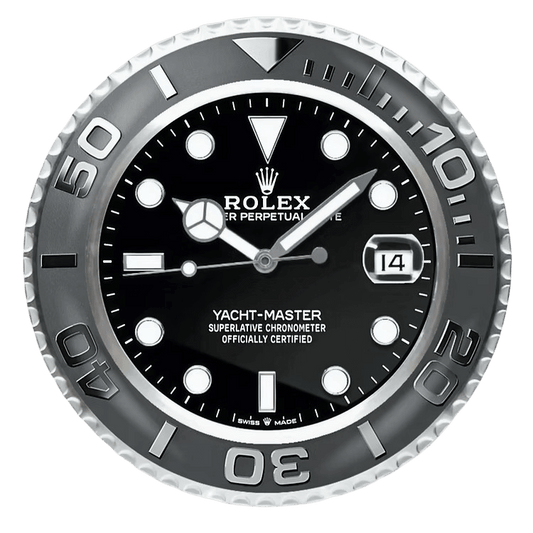 Horloge Murale Luxe Yacht-Master Style Rolex – Élégance et Précision pour Décoration Intérieure - Passeport Cases
