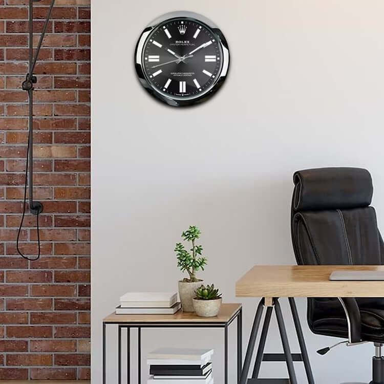 Deluxe wall clock inspired by Rolex oyster perpetual - elegance and precision
