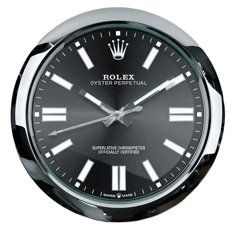 Deluxe wall clock inspired by Rolex oyster perpetual - elegance and precision
