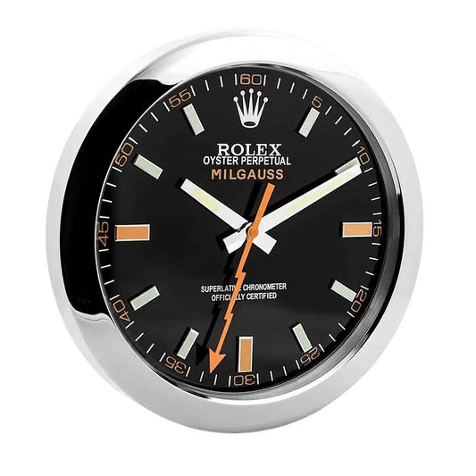 Horloge Murale Design Épuré et Moderne - Milgauss en Acier Inoxydable - Passeport Cases