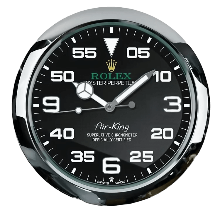 Horloge Murale de Luxe Inspirée Rolex Oyster Perpetual Air King - Passeport Cases