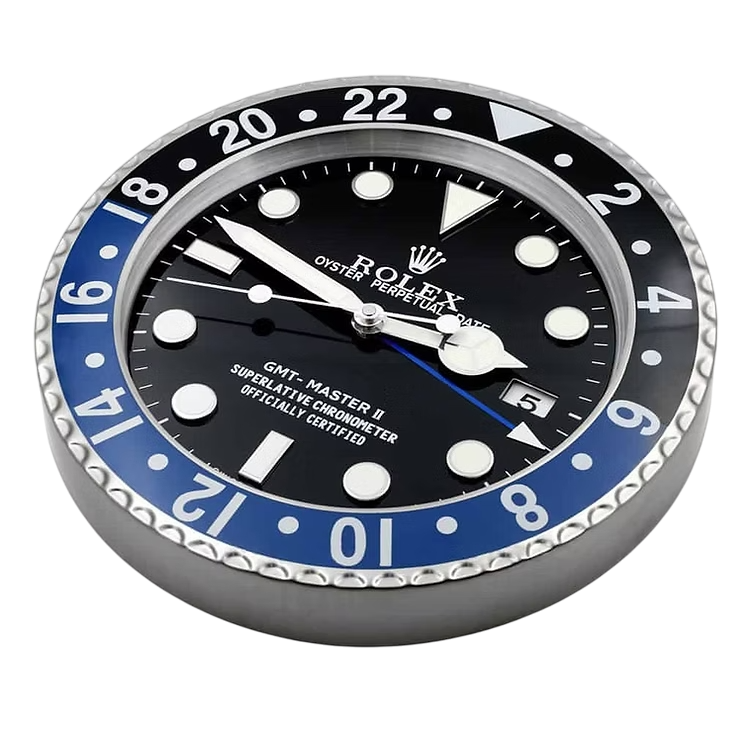 Horloge Murale de Luxe - Style Rolex GMT Master II "Batman"