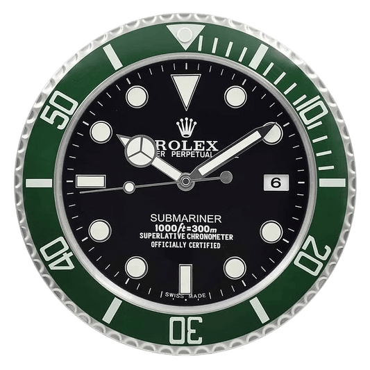 Horloge Murale Luxe Rolex Submariner Starbuck - Design Élégant et Précis - Passeport Cases
