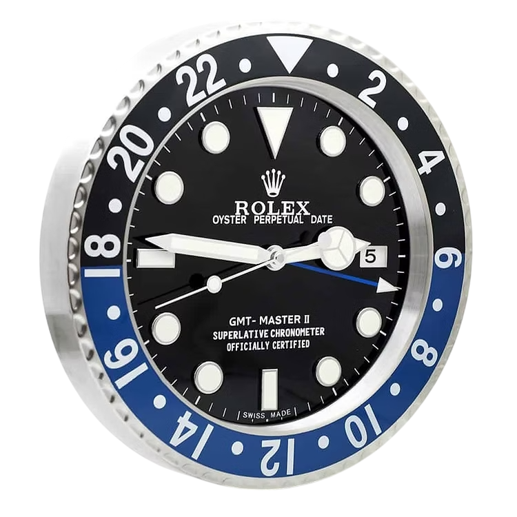 Horloge Murale de Luxe - Style Rolex GMT Master II "Batman"