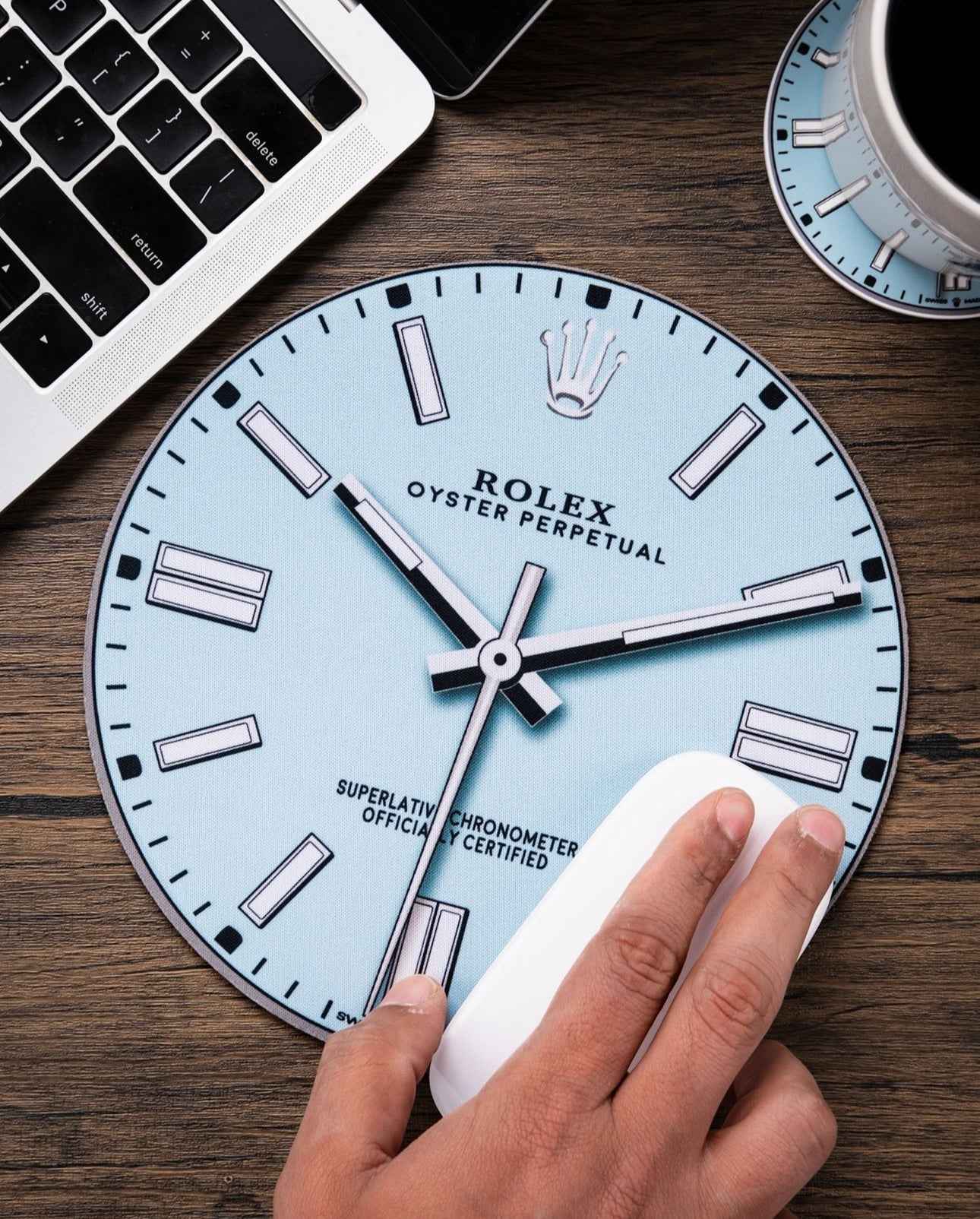 Tapis de Souris Tiffany OP pour Amateurs de Montres - Passeport Cases