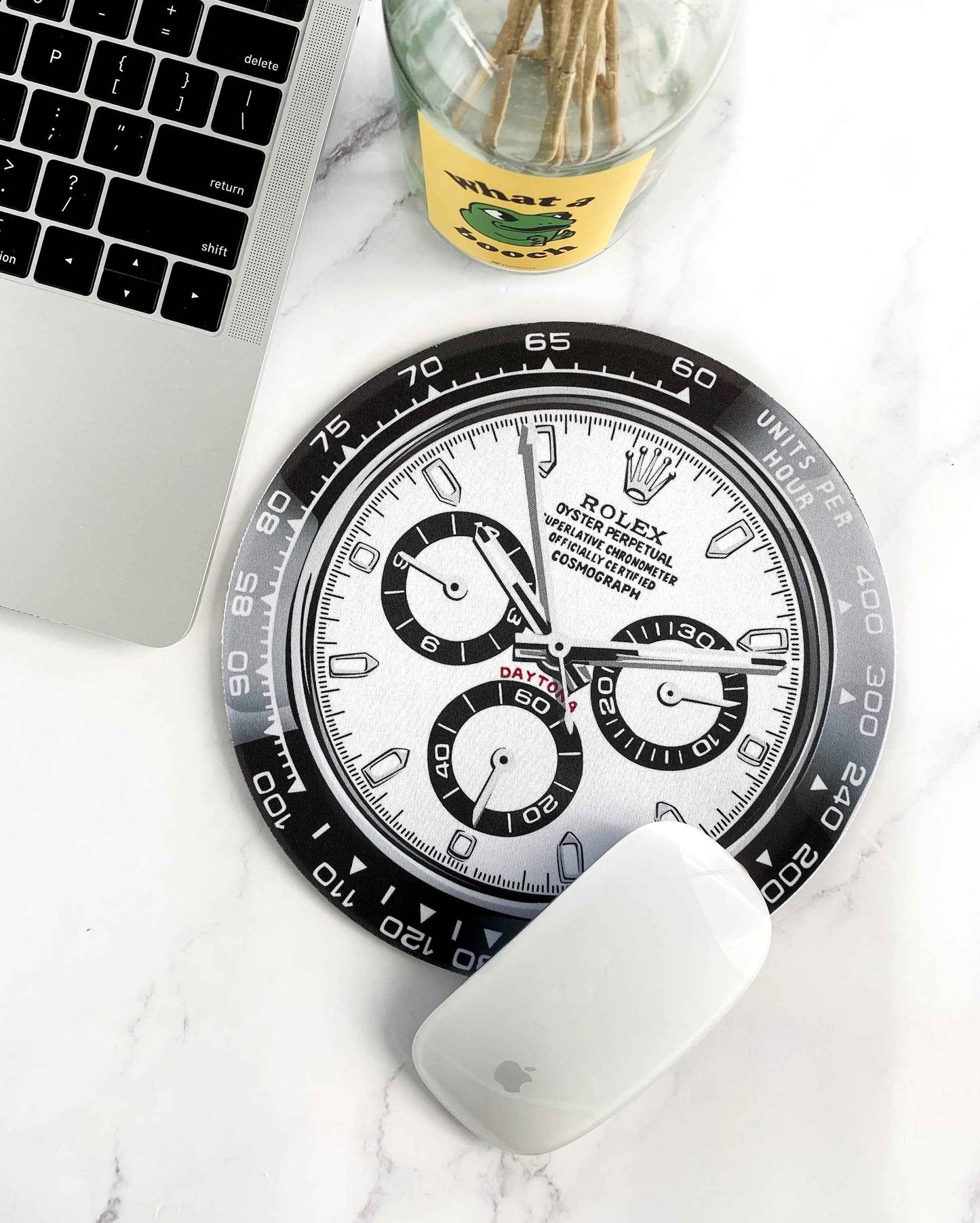 🖱️ Tapis de Souris Daytona Panda – Pour Enthousiastes de Montres - Passeport Cases