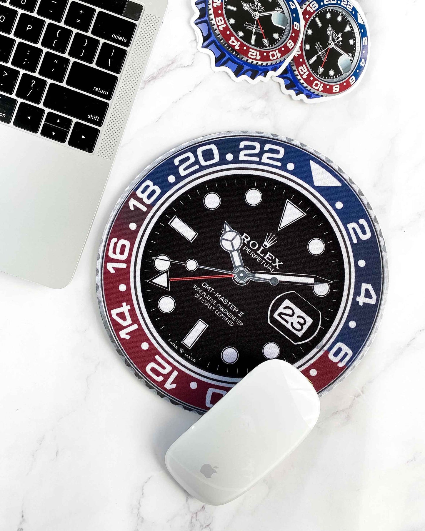 🖱️ Tapis de Souris GMT Master II Pepsi – Pour Amateurs de Montres - Passeport Cases