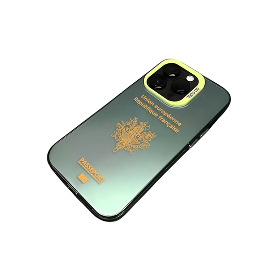 Coque iPhone Passeport France – Étui rigide design voyage