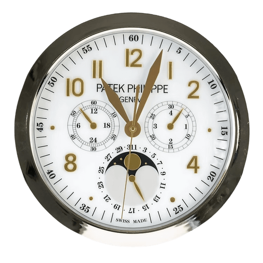 ساعة الحائط الفاخرة مستوحاة من Patek Philippe - الأناقة والدقة المتزايدة