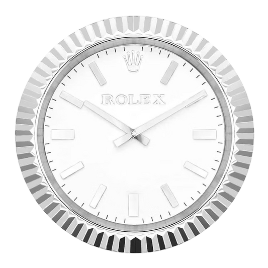 Luxury wall clock Datejust Rolex Silver Style - elegance and timeless precision