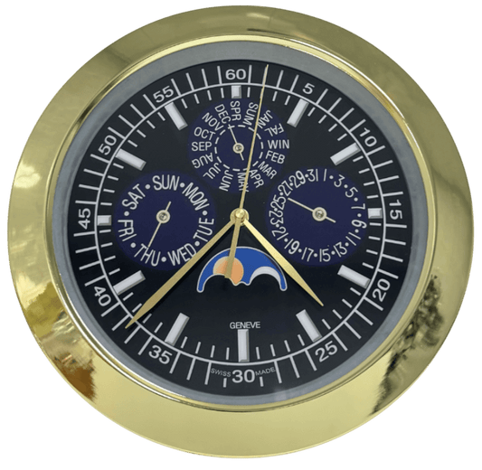 ساعة الحائط الفاخرة مستوحاة من Patek Philippe - الدقة الخالدة والأناقة