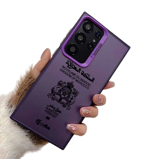 Coque Samsung Passeport Marocain – Violet ou Bleu