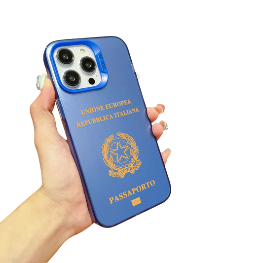 Coque iPhone Passeport Italie – Étui rigide design voyage