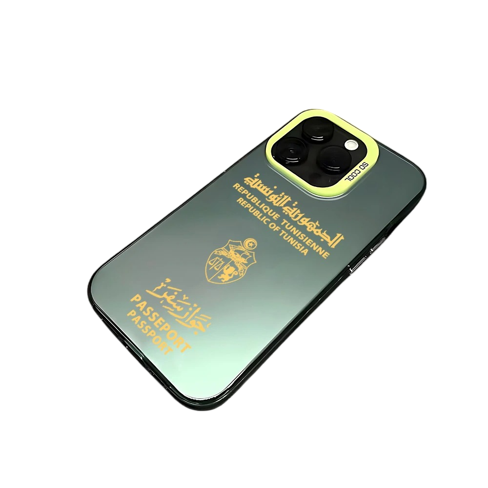 Coque iPhone Passeport Tunisie – Étui rigide design voyage