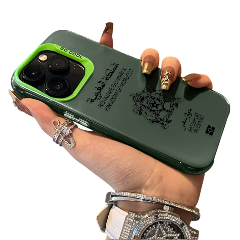 Coque iPhone Passeport Maroc – Étui rigide design voyage