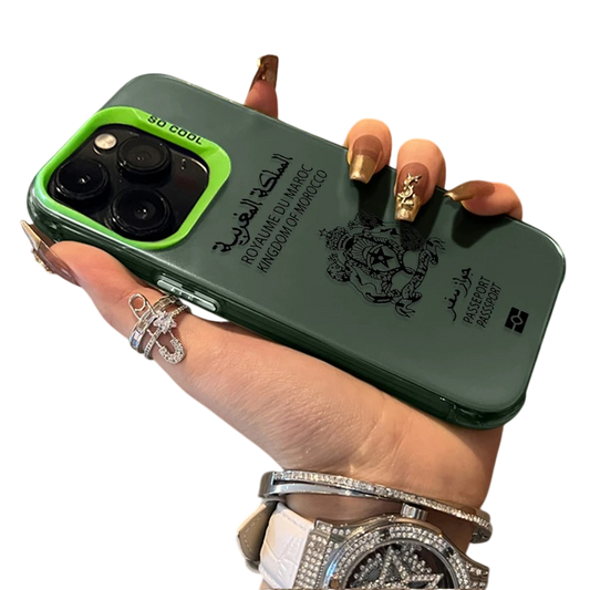 Coque iPhone Passeport Maroc – Étui rigide design voyage