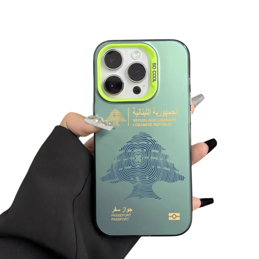Coque iPhone Passeport Liban – Étui rigide design voyage