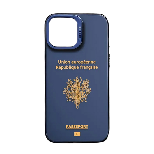 Coque iPhone Passeport France – Étui rigide design voyage