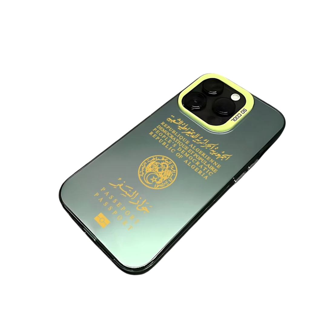 Coque iPhone Passeport Algérie – Étui rigide design voyage