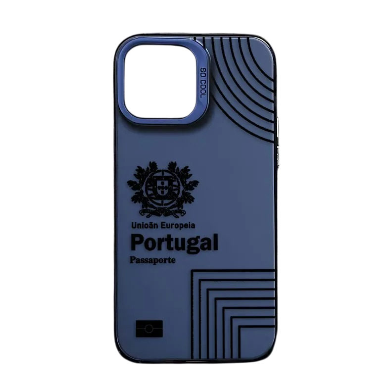 Coque iPhone Passeport Portugal – Étui rigide design voyage