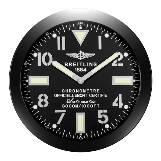 Breitling luksusowy zegar ścienny - Martini Aviation Design i wysokie materiały