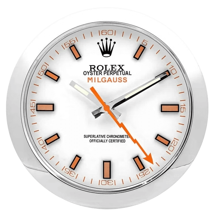 Horloge Murale Rolex Milgauss Alliant Élégance et Deco Premium Luxueuse