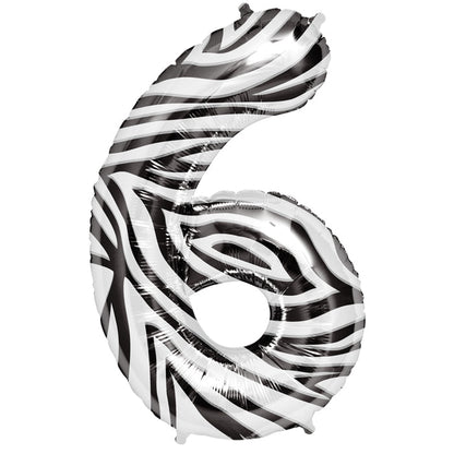 M. 34" Zebra Patterns Black And White Numbers - Northstar