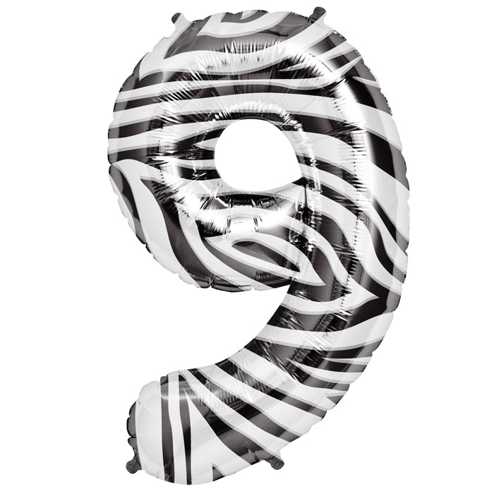 M. 34" Zebra Patterns Black And White Numbers - Northstar