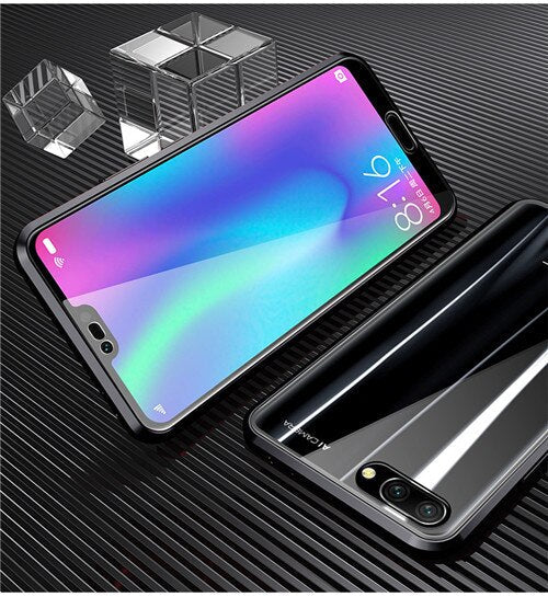 Coque Antichoc Magnétique en Verre Trempé 9H pour Huawei Honor