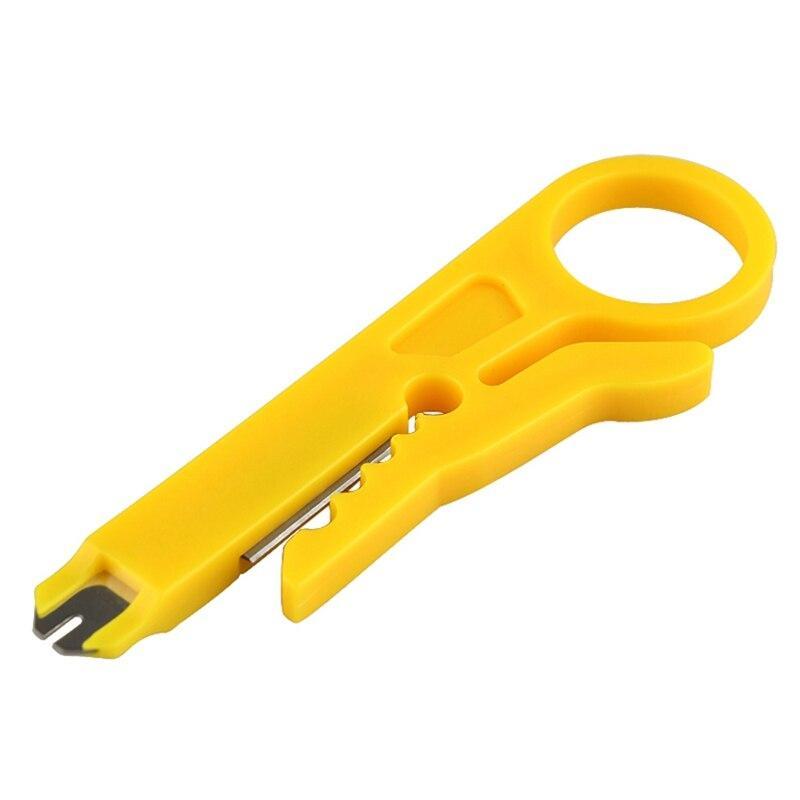 Mini Dénudeur câble informatique et multipaires Pinces 9cm Jaune 