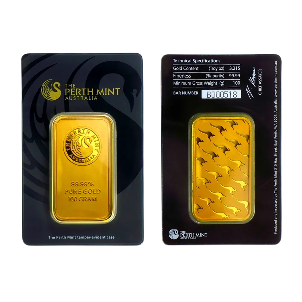 réplique lingot or plaqué 24K sous boîtier acrylique