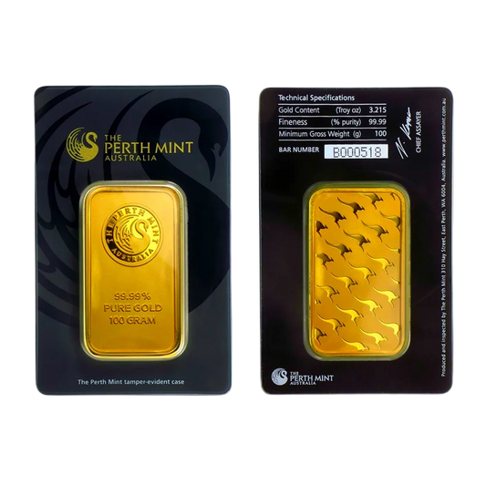 réplique lingot or plaqué 24K sous boîtier acrylique