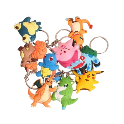 Ensemble de 10 porte-clés Pokémon colorés et durables