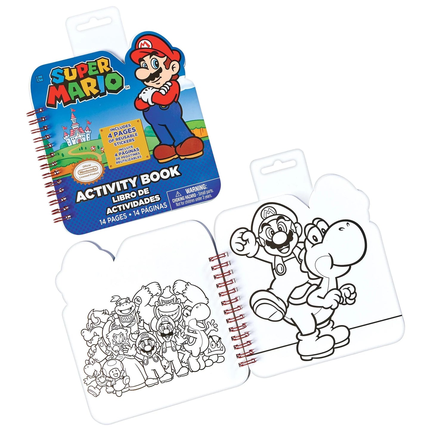 Livre d'Activités Autocollants Super Mario Bros