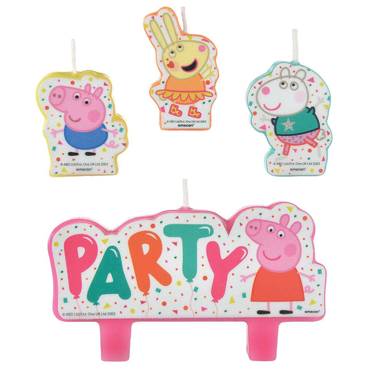 Bougies d'Anniversaire Peppa Pig - Set Confetti Party