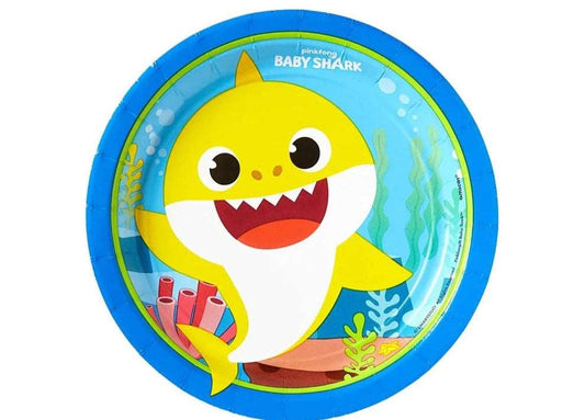 Assiettes à Dessert Baby Shark 7'' - Amusez Vos Repas