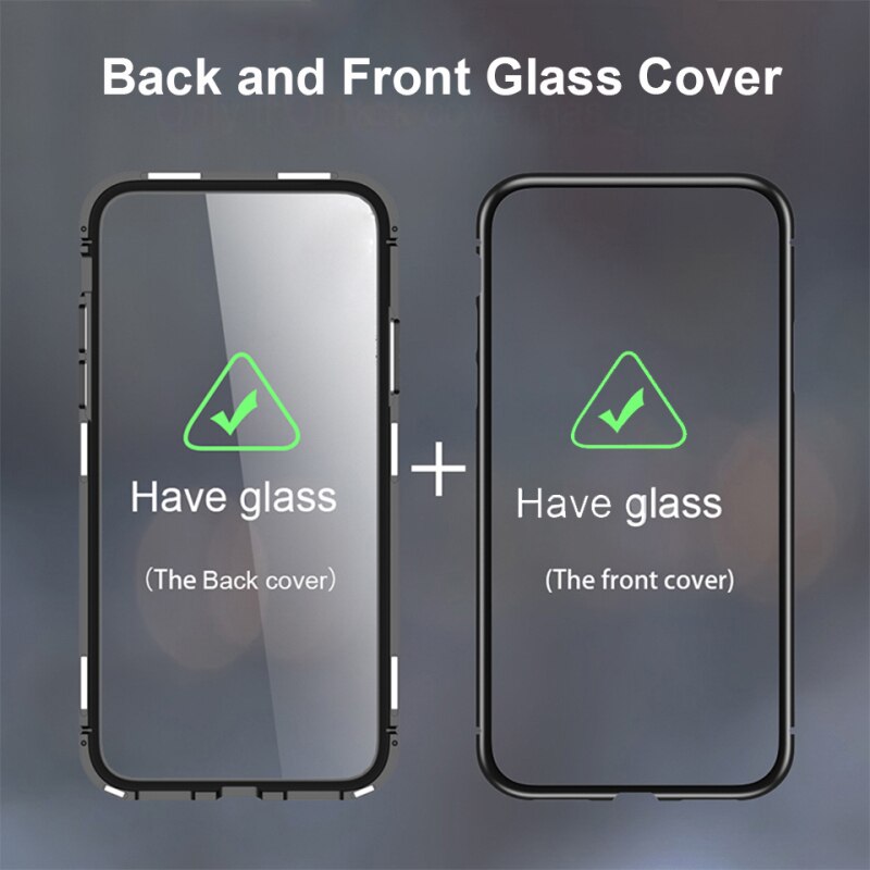 Coque Antichoc Magnétique en Verre Trempé 9H pour Huawei Honor