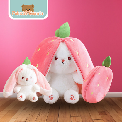 Bunny Buddies™ | Compagnon Peluche Transformable Carotte et Fraise