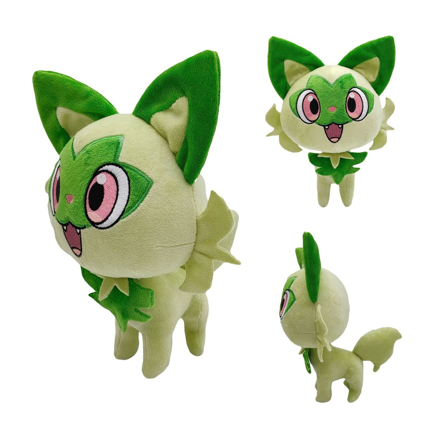 Peluche Pokémon Sprigatito Felori - Chaton Vert Adorable 25x20 cm