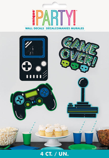 Stickers Muraux Gamer pour Anniversaire - Pack de 4