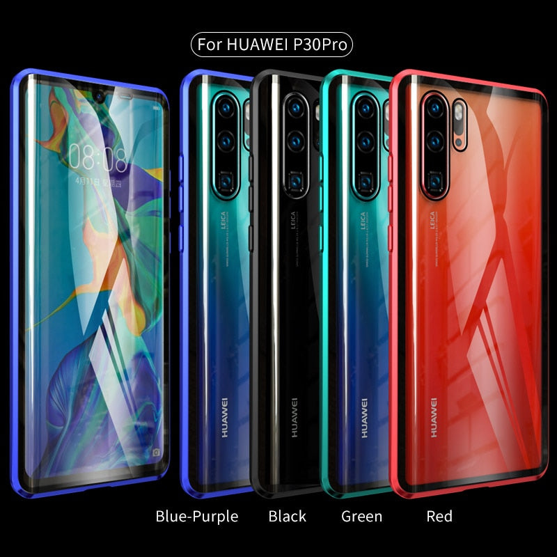 Coque Antichoc Magnétique en Verre Trempé 9H pour Huawei