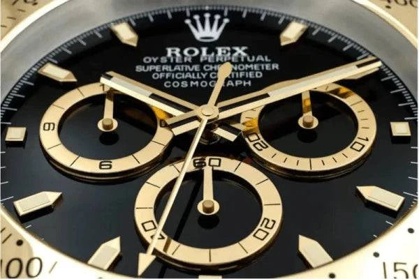 Luxury wall clock Inspired Rolex Daytona Gold and Black