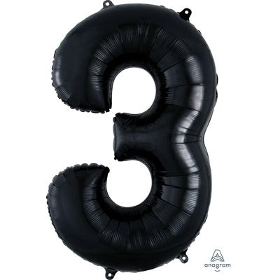 Ballon Chiffre Noir M.34" Personnalisable