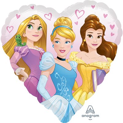 Ballon Cœur 18" Princesses Disney